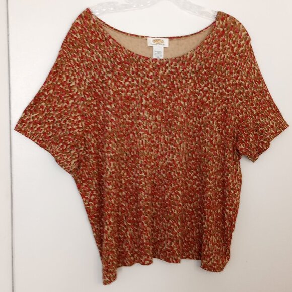 Talbots Petite Multi-Color Print Stretchy Tee - Picture 1 of 8